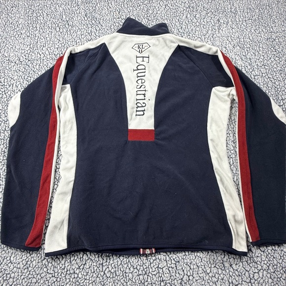 Kingsland Equestrian Jackets & Blazers - Kingsland Equestrian Full Zip Fleece Jacket Navy Blue Red White NWT KL Logo